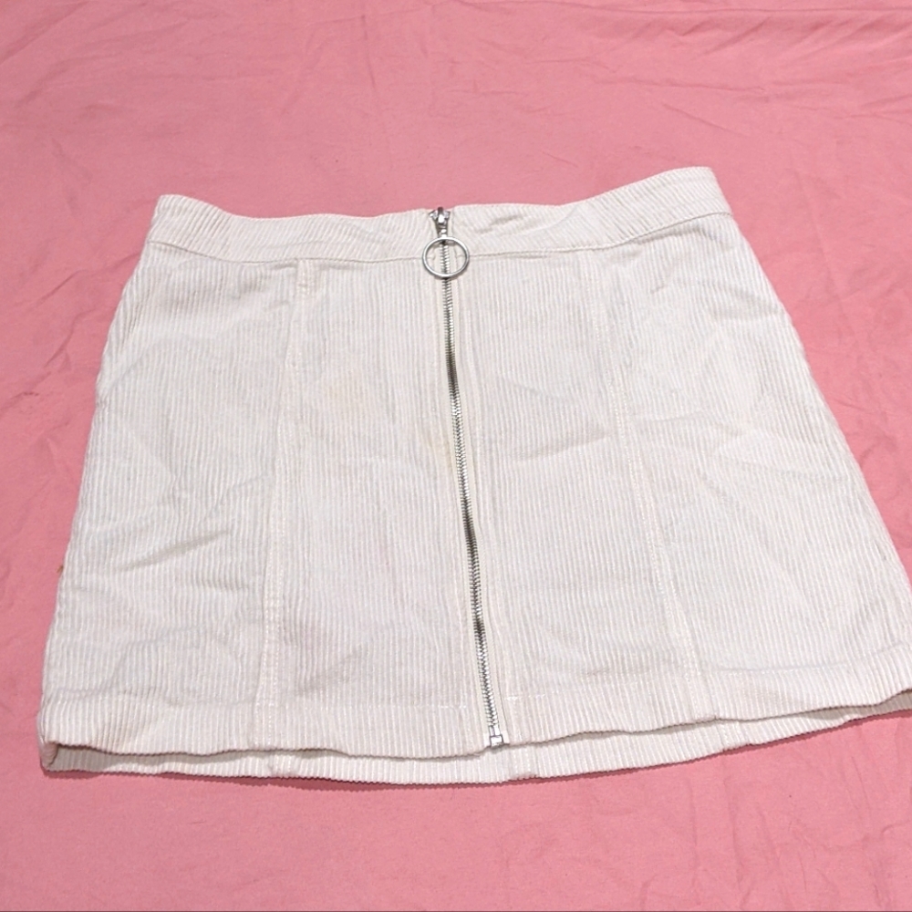 White Corduroy Skirt